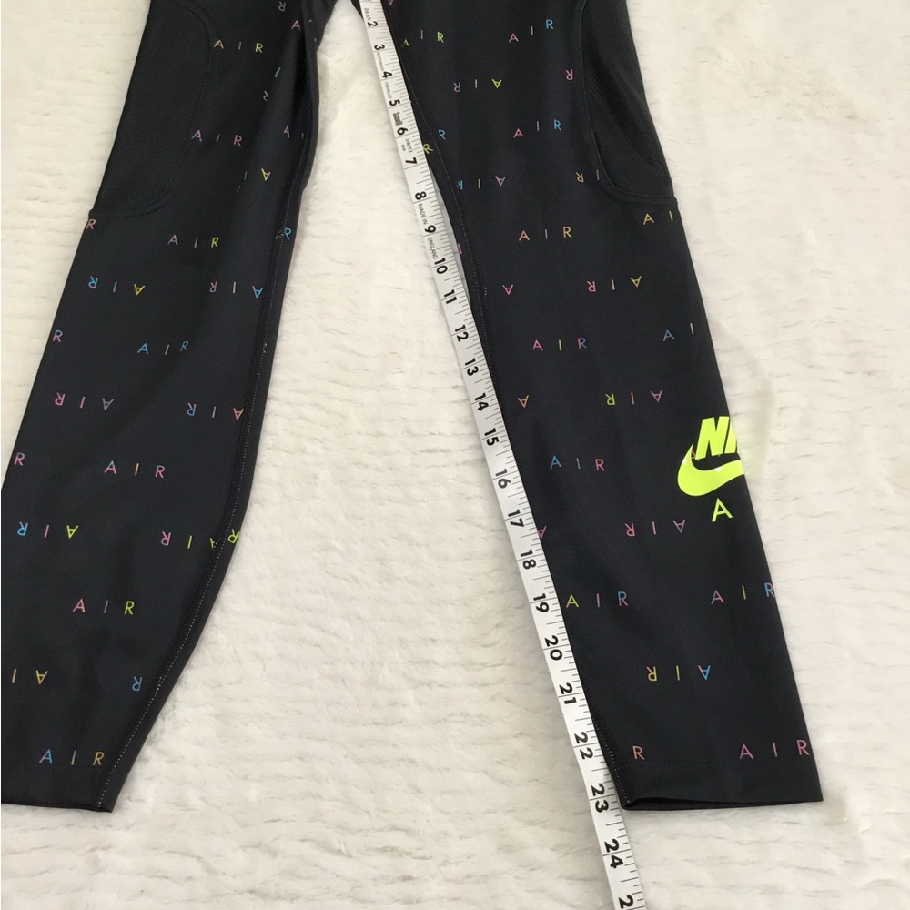 Nike Women's AIR Mid Rise Printed Running 7/8 Run Leggings-Black size XS - Picture 7 of 12
